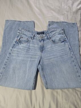 Aeropostale Women's Light Wash Wide Leg Baggy Jeans